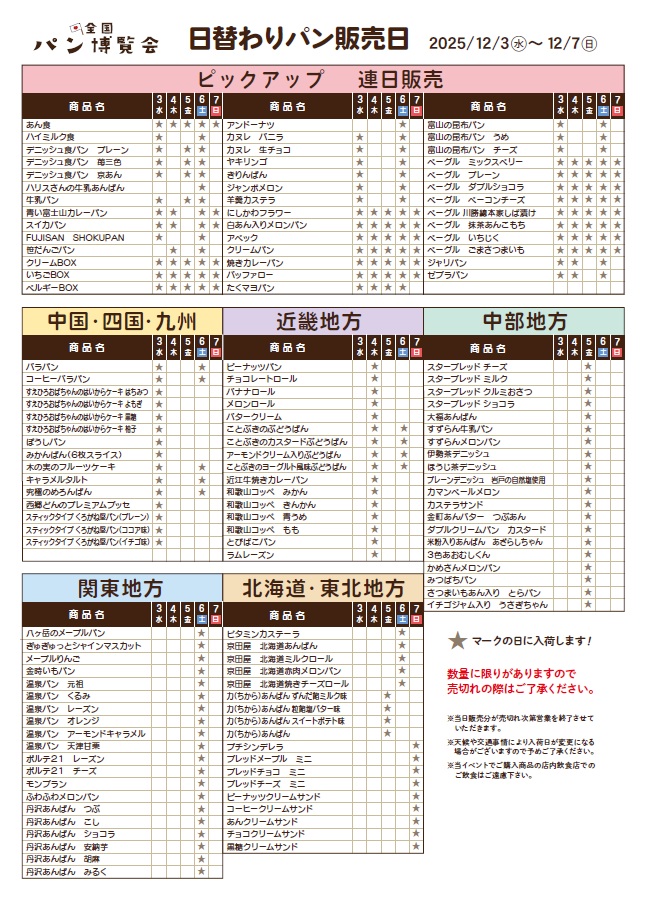 瀬戸日替わりパン